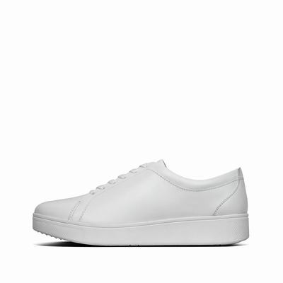 Fitflop Women's RALLY Leather Sneakers - White, VE8561403